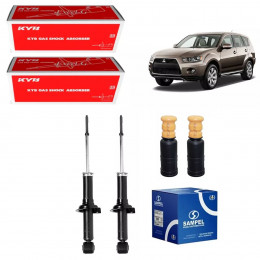 2 2 Amortecedores Traseiros Kayaba + KitsSampel Outlander 12/22