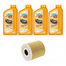 Kit Troca Óleo Lubrax 5w30 Citroen C3 1.2 2016/