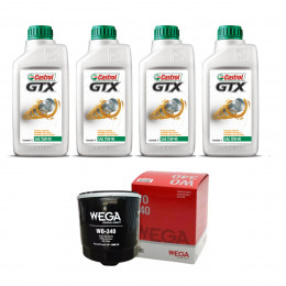 Kit Troca Óleo Castrol GTX 15w40 Vw Kombi 1.4 8v Flex 2006/