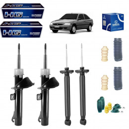 4 Amortecedores Nakata + Kits Sampel Escort Zetec 1999/2003