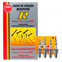 Kit Cabos + Velas Ngk Ford Ranger 2.3 16V Gasolina 2005/