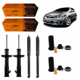 4 Amortecedores Cofap + Kits Honda New Civic 1.8 2006/2011