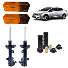 2 Amortecedores Cofap + Kit Honda Civic 2.0 Exct Si 12/15