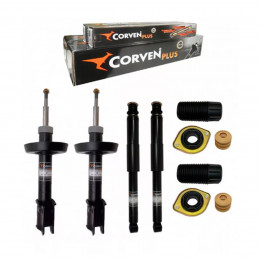 4 Amortecedores Corven + Kits + Buchas Corsa Prisma Celta Tigra 2001/