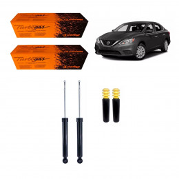 2 Amortecedores Traseiros Cofap + Kits Nissan Sentra 2013/