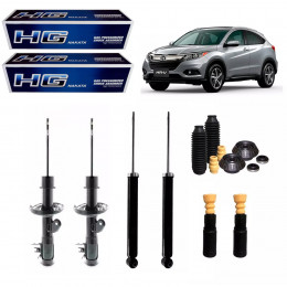 4 Amortecedores Nakata + Kits Sampel Honda Hrv 2016/2021