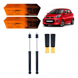 2 Amortecedores Traseiros Cofap + Kits Kia Picanto 2012/2016