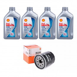 Kit Troca Óleo Shell 5w30 Toyota Yaris 1.3 1.5 2018/