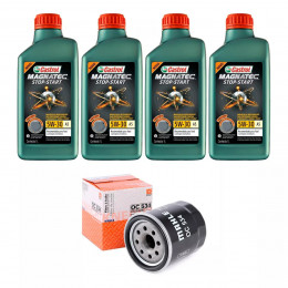 Kit Troca Óleo Castrol 5w30 Toyota Yaris 1.3 1.5 2018/