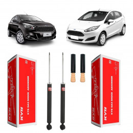 2 Amortecedores Traseiros Kayaba + Kits New Fiesta 2012/2019
