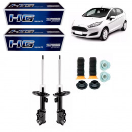2 Amortecedores Dianteiros Nakata + Kits Ford New Fiesta 2011/2018