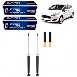 2 Amortecedores Traseiros Nakata + Kits Ford New Fiesta 2011/2018