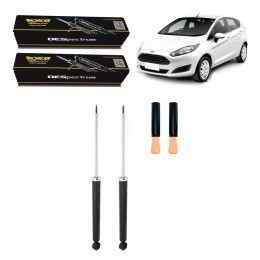 2 Amortecedores Traseiros Monroe + Kits New Fiesta 2010/