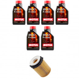 Kit Troca Óleo Motul 5w30 Mercedes A200 1.6 12/ A250 2.0 12/ Cla200 1.6 13/ Cla250 2.0 13/