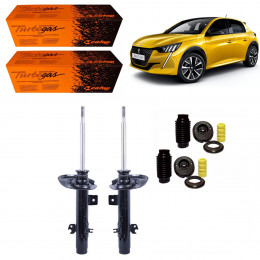 2 Amortecedores Dianteiros Cofap + Kits Peugeot 208 Gt 1.0 Thp Turbo 2016/