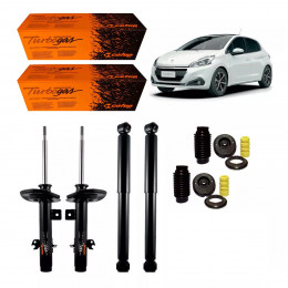 4 Amortecedores Cofap + Kits Peugeot 208 Automático 2013/2019