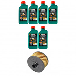 Kit Troca Óleo Castrol 5w30 Mercedes Glb200 1.3 16V Turbo 2019/