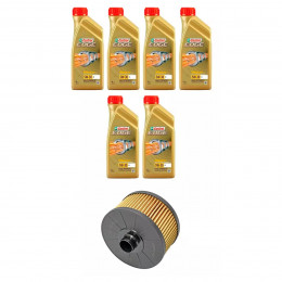 Kit Troca Óleo Castrol Edge 5w30 Mercedes Glb200 1.3 16V Turbo 2019/