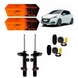 2 Amortecedores Dianteiros Cofap + Kits Peugeot 208 Automático 2013/2019