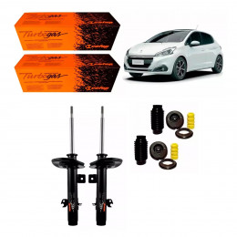 2 Amortecedores Dianteiros Cofap + Kits Peugeot 208 Manual 2013/2019