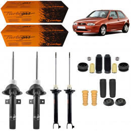 4 Amortecedores Cofap + Kits Ford Fiesta 1.0 1.3 1.4 1.6 1996/2001