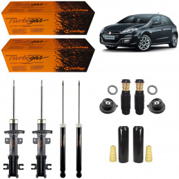 4 Amortecedores Cofap + Kits Fiat Bravo 1.8 Tritec 2010/2017