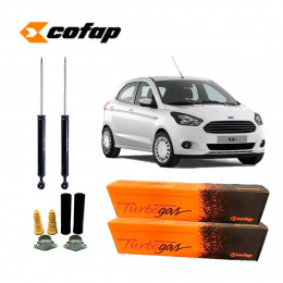 2 Amortecedores Traseiros Cofap + Kits Ford Ka 2014/2016 Fiesta 2014/2021