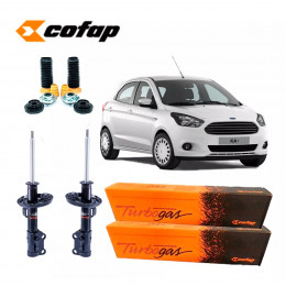 2 Amortecedores Dianteiros Cofap + Kits Ford Ka 2014/2016 Fiesta 2014/2021