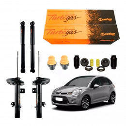 4 Amortecedores Cofap + Kits Citroen C3 Manual 13/21