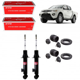 2 Amortecedores Dianteiros Kayaba + Kits Mitsubishi L200 Triton Sds 2008/