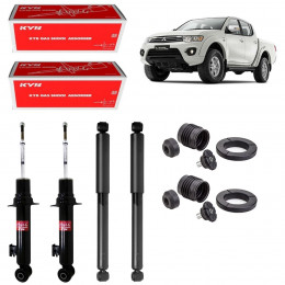 4 Amortecedores Kayaba + Kits Mitsubishi L200 Triton Sds 2008/