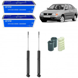 2 Amortecedores Traseiros Kayaba + Kits Vw Polo Classic 1996/1999
