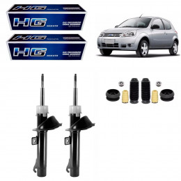2 Amortecedores Dianteiros Nakata + Kits Axios Ford Ka 2007/2013