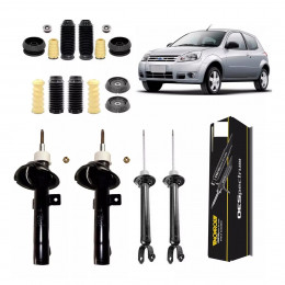 4 Amortecedores Monroe + Kits Axios Ford Ka 2011/2013