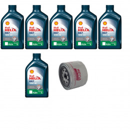 Kit Troca Óleo Shell 10w40 Fiat Ducato 2.3 Multijet 2012/