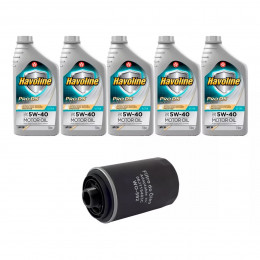 Kit Troca Óleo Havoline 5w40 A4 Tfsi 2.0 2008/2012 Q3 Tfsi 2.0 2012/