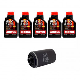 Kit Troca Óleo Motul 5w40 Audi A4 Tfsi 2.0 2008/2012 Q3 Tfsi 2.0 2012/