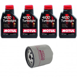 Kit Troca Óleo Motul 10w40 Vw Polo 1.0 16V 2002/2003 Polo 1.6 8V 2002/2013