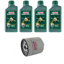 Kit Troca Óleo Castrol 10w40 Vw Polo 1.0 16V 2002/2003 Polo 1.6 8V 2002/2013