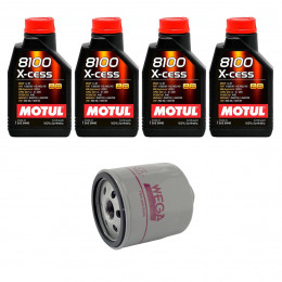 Kit Troca Óleo Motul 5w40 Vw Polo 1.6 8V 2014/2016 Polo 2.0 8V 2004/2016