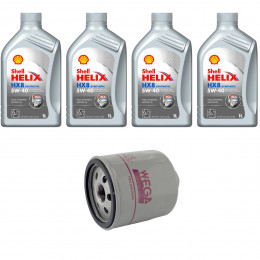 Kit Troca Oleo Shell 5w40 Vw Polo 1.6 8V 2014/2016 Polo 2.0 8V 2004/2016