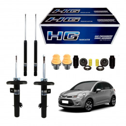 4 Amortecedores Nakata + Kits Citroen C3 Manual 13/20