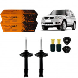 2 Amortecedores Dianteiros Cofap + Kits Mitsubishi Pajero Io 2000/ Pajero Tr4 2003/2014