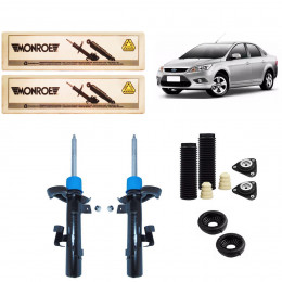 2 Amortecedores Dianteiros Monroe + Kits Ford Focus 1.6 2.0 2008/2013