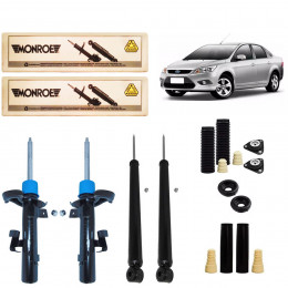 4 Amortecedores Monroe + Kits Ford Focus 1.6 2.0 2008/2013