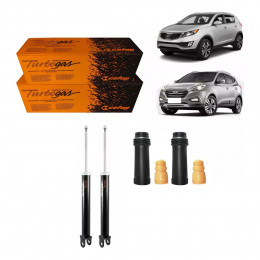 2 Amortecedores Traseiros + Kits Kia Sportage 4x2 2011/2015