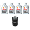 Kit Troca Óleo Shell HX8 Professional 5W40 VW Golf Bora Polo Passat Jetta Audi A3 A4 - 1
