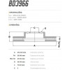 Disco Dianteiro Fremax Gm S10  95/00 (Par) BD3966 - 3