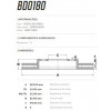 Disco Dianteiro Fremax Mercedes Mb180 Tds.Mod. 93/95 (Par) BD0180 - 3