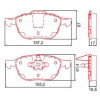 Pastilhas Freio Dianteiro Ferodo Ford C30 07/13 C70 97/13 V50 04/12 S40 95/12 HQF2235C - 3